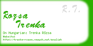 rozsa trenka business card